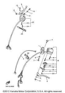 XV750JC1 Рулевые переключатели