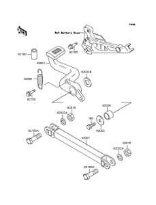 ZR750 Педаль тормоза