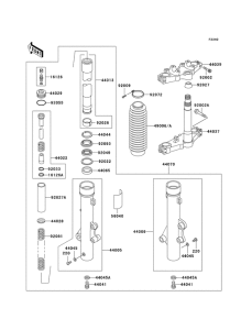 KL250 Вилка передней оси