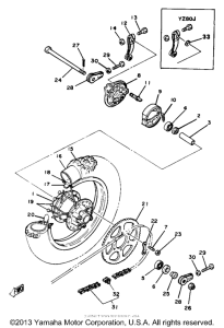 YZ80G Переднее колесо