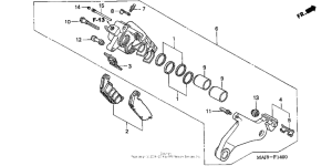 ST1100P Задний суппорт