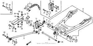CR250R Swingarm + drive chain 78-79