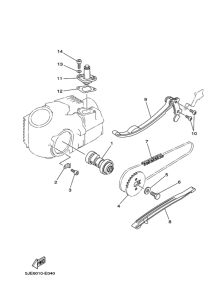 YB50 Распределительный вал и цепь