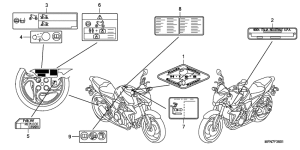 CB1000R Лейбл предостережения
