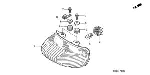 XL650V Taillight unit ass`y