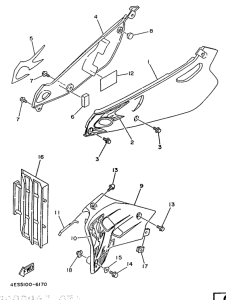 YZ80LW Боковые обтекатели