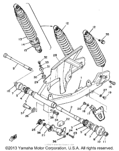 TT500F Rear arm - rear cushion