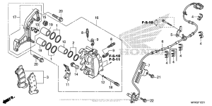 VT1300CR (ABS) Передний суппорт тормозной
