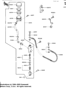 ZX600 Задний тормозной цилиндр