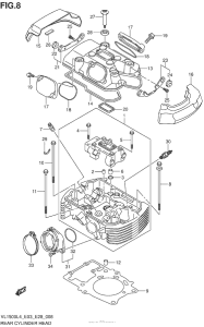 VL1500B Rear Cylinder Head (Vl1500L4 E03)