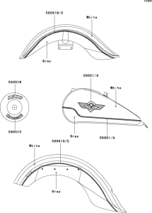  Decals(white / gray)