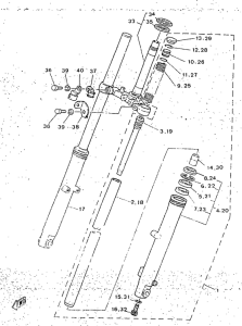 SR250 Передняя вилка