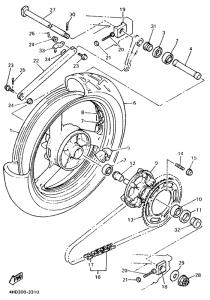 YZF750R Переднее колесо
