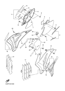 WR250FY Боковые обтекатели