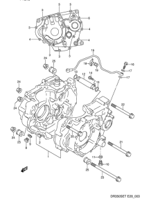 DR350 Картер двигателя
