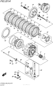 VL1500 Сцепление
