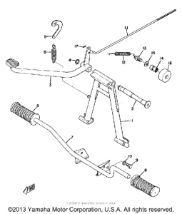 G6S Stand - footrest - brake pedal