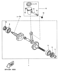 CW50 Vilebrequin piston