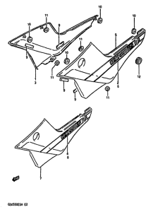 GSX550 Обтекатель задний