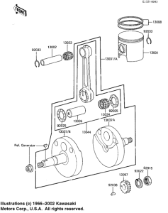 KX60 Crankshaft / piston