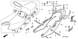 CBF600 (Naked) Seat / seat cowl