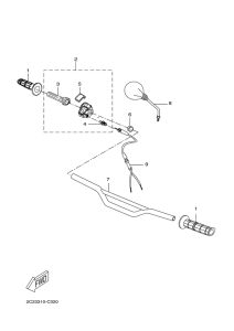 DT50RSM Steering handle & cable