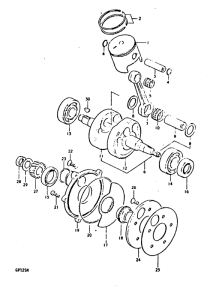 GP125 Вал коленчатый