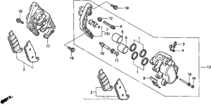 GL1500CT Передний суппорт