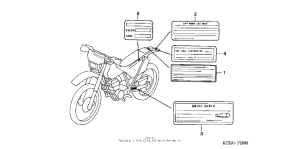 XR250R Лейбл предостережения
