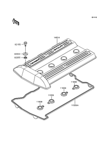 ZX900 Крышка головки цилиндров