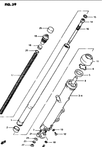 GS1100 Вилка передней оси