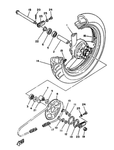 TZR125 Переднее колесо