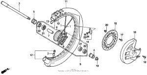 CR125R Переднее колесо