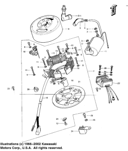 KE125 Ignition / generator / regulator