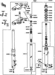 VN1500 Передняя вилка