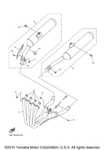 FJR13AECR Выхлопная система