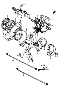 GS400 Speedometer-tachometer