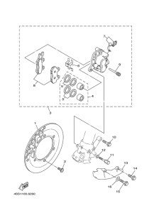 YZ125J Front brake. caliper