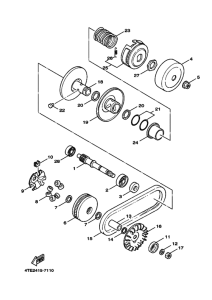 XC125V YJ125X Бендикс