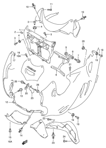 GSX600 Cowling body installation parts