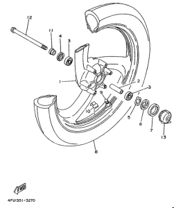 TDR125 Переднее колесо