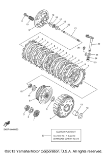 YZ250FBL Сцепление