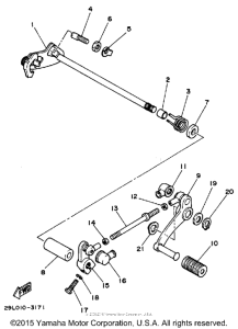 RZ350L Вал переключения