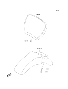 KDX50 Крыло переднее