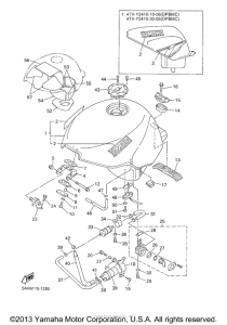 YZF600RNC Топливный бак