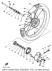 XT250K Переднее колесо