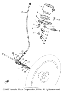 TT500F Speedometer - meter gear