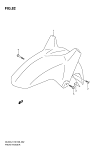 DL650 (ABS) Переднее крыло