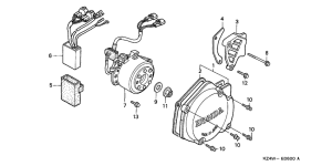 CR125R Крышка картера левая