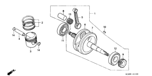 CG125 Crankshaft / piston
